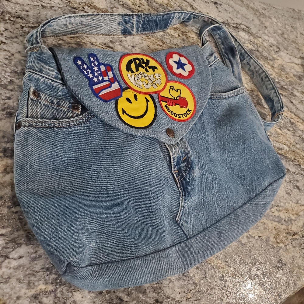 Levi's Denim Shoulder Bag with Patches